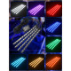 T4488  Автомобильная RGB лента 12 LED светодиодная подсветка в салон авто ног цветомузыка пульт ваз