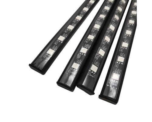 T4488  Автомобильная RGB лента 12 LED светодиодная подсветка в салон авто ног цветомузыка пульт ваз