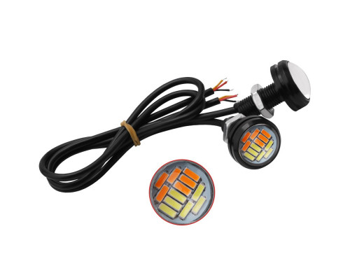 T4516 Орлиный Глаз Дневные ходовые огни\противотуманная фара 4014 12SMD 23 мм 2шт