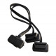 T5027 Переходник удлинитель делитель OBD 2 16pin*30cm*2