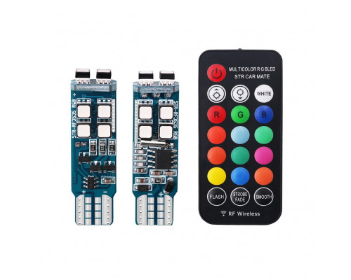 T4509 Авто лампы RGB с контроллером T10 3535 10SMD