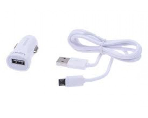 T2468 Автомобильное зарядное устройство Caution+кабель microUSB