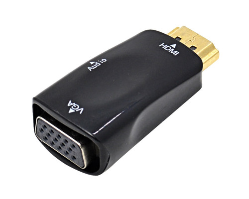 T2317 Переходник VHC1 конвертер HDMI2VGA+ Jack коннектор HDMI в VGA  в монитор ноутбука ПК HDMIVGA