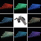 T4489  Автомобильная RGB лента 9 LED светодиодная подсветка в салон авто ног цветомузыка пульт ваз