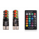 T4482 Лампа T10 RGB LED W5W с пультом управления AVL001