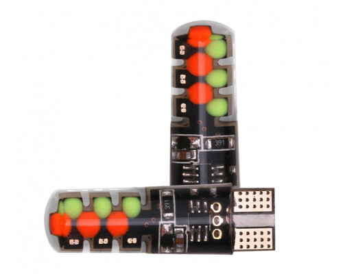 T4482 Лампа T10 RGB LED W5W с пультом управления AVL001