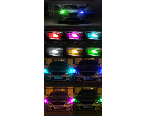 T4482 Лампа T10 RGB LED W5W с пультом управления AVL001