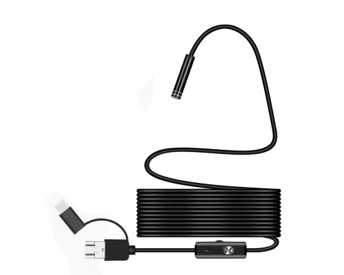 T4882 Эндоскоп 3 в 1(Type-c, Micro, USB) OT - SME13  7мм 2м AN100op гибкий