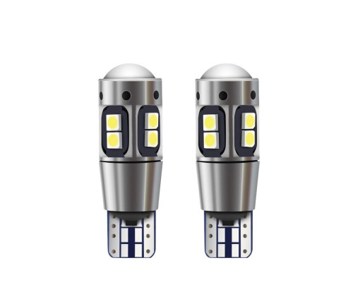 T4524 Авто LED лампа в салон\габаритная\парковочная T10 W5W 3030 10SMD 2шт