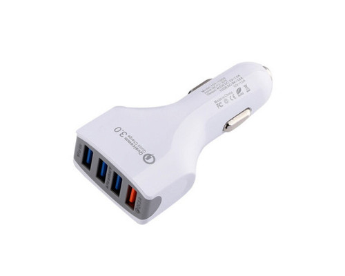 T3009 Зарядное устройство авто 4USB QC3.0 ZD-C008