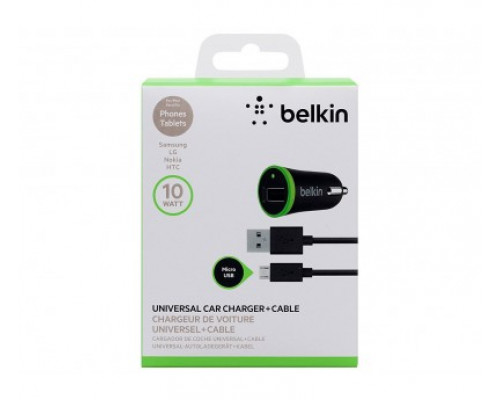 T2418 Авто зарядное устройство Belkin10W+ кабель micro USB