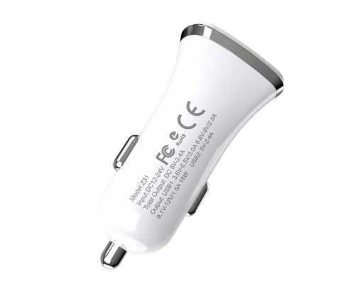 T3162 Автомобильное зарядное устройство “HOCO Z31 Universe” QC3.0 набор с кабелем Type-C