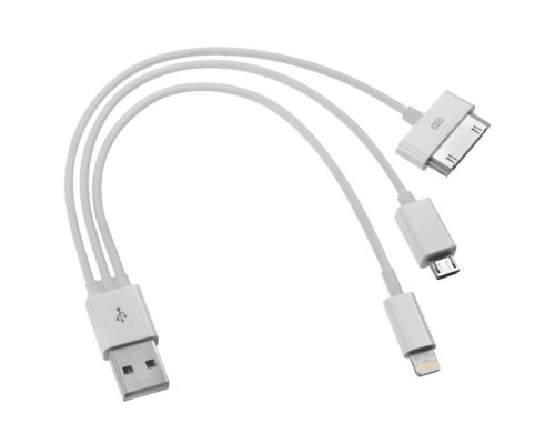 T4020 Кабель 3в1, 3in1 (MicroUSB, iPhone 4,5)