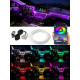T4495 Автомобильная RGB лента неоновая подсветка в салон авто ног цветомузыка пульт ваз