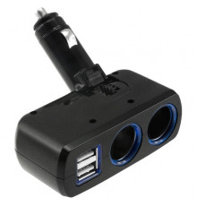 T4658 Разветвитель авто OLESSON 1637 (2 гнезда+2 USB)