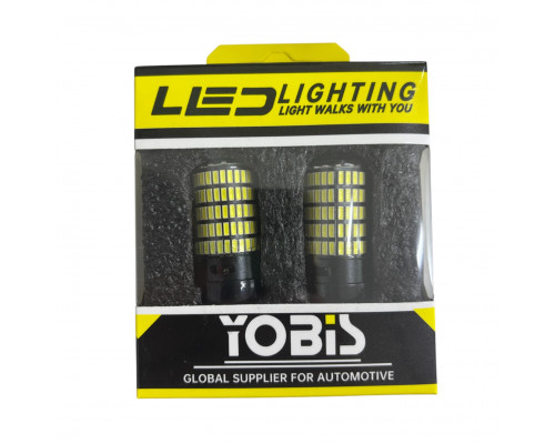 T5566 Авто лампа БЕЛЫЙ 6000K T20 7443 W21 5W 150SMD 2шт