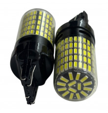T5566 Авто лампа БЕЛЫЙ 6000K T20 7443 W21 5W 150SMD 2шт