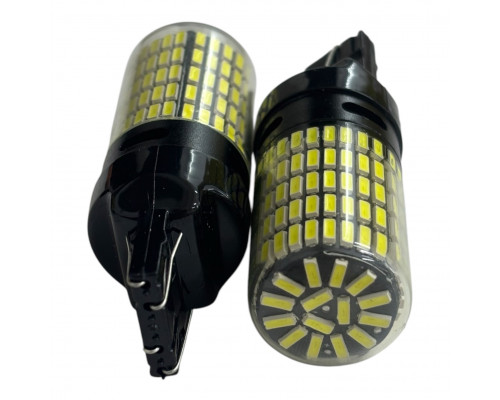 T5566 Авто лампа БЕЛЫЙ 6000K T20 7443 W21 5W 150SMD 2шт