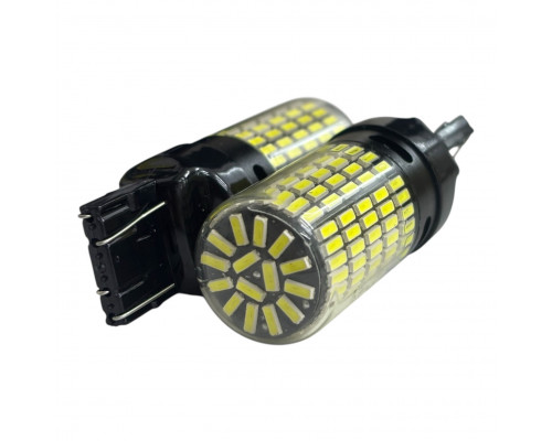 T5566 Авто лампа БЕЛЫЙ 6000K T20 7443 W21 5W 150SMD 2шт
