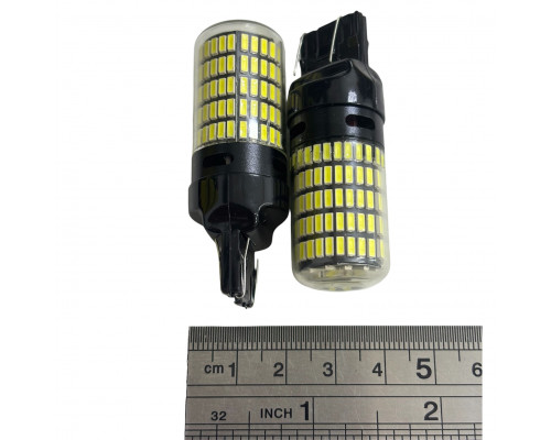 T5566 Авто лампа БЕЛЫЙ 6000K T20 7443 W21 5W 150SMD 2шт