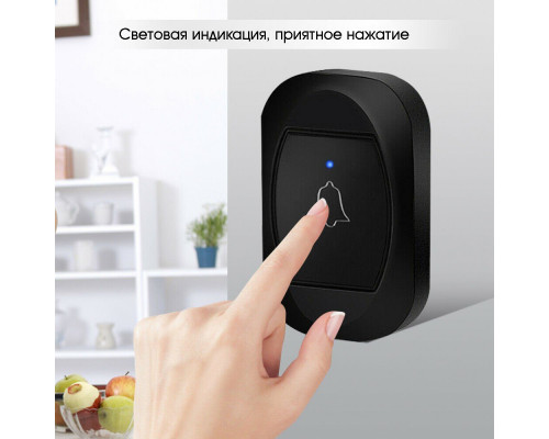 T5318 OT-HOC18 Черный Звонок дистанционный с часами