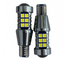 T5569 Авто лампа БЕЛЫЙ T15 W16W led+линза 2шт