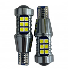 T5569 Авто лампа БЕЛЫЙ T15 W16W led+линза 2шт