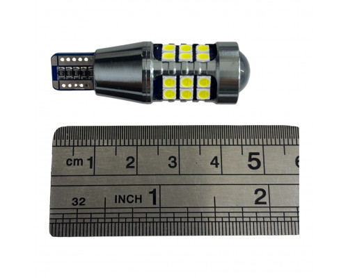 T5569 Авто лампа БЕЛЫЙ T15 W16W led+линза 2шт