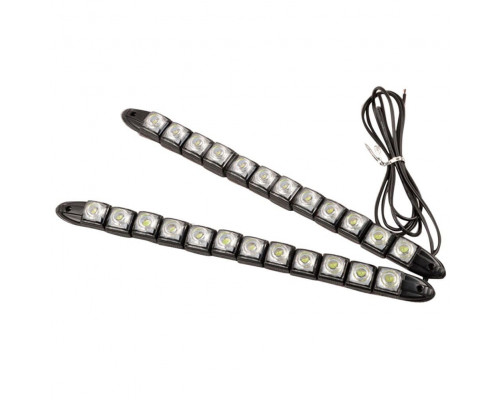 T4514 Дневные ходовые огни гибкие 10 LED 12 В (Черные) 2шт
