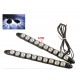 T4514 Дневные ходовые огни гибкие 10 LED 12 В (Черные) 2шт