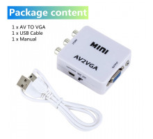 T5051 AV2VGA Адаптер, преобразователь, конвертер AV (RCA) в VGA