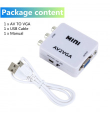 T5051 AV2VGA Адаптер, преобразователь, конвертер AV (RCA) в VGA
