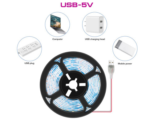 T5289 OG-LDL37 Розовая фито-лента USB (3м, IP65)