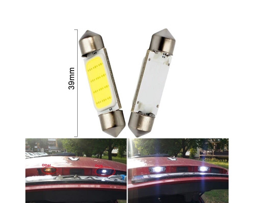 T4533 Светодиодная авто лампа 39mm C10W C5W 12SMD