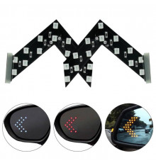 T4527 LED повторитель для зеркала автомобиля, указатели поворота 14SMD Белый (комплект 2шт).