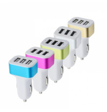 T1558 Авто зарядное устройство в прикуриватель на 3 гнезда USB AV-342