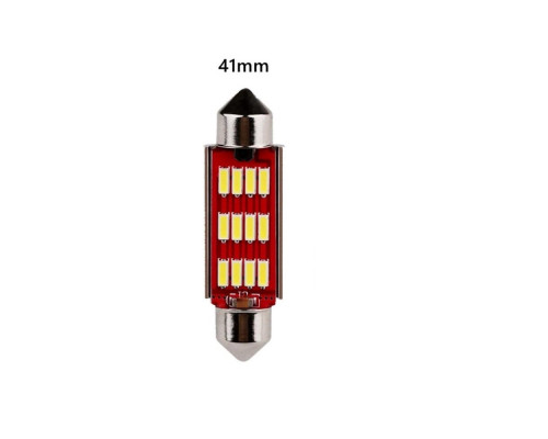 T4521 Автомобильная светодиодная лампа FS C5W 4014 12SMD 41мм 1шт