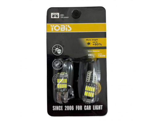 T4529 Авто лампа LED БЕЛЫЙ 6000K T10 w5w 32SMD 2шт