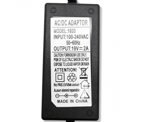 T3830 Адаптер питания AC-DC Adapter 19V 2A 5,5x2.5mm