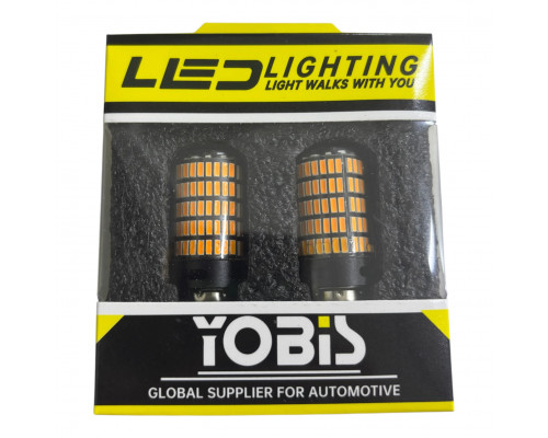 T5567 Авто лампа ОРАНЖЕВЫЙ 1156 Р21W 12-24V 150SMD 2шт