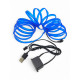 T5375 Подсветка салона неоновая лента в машину USB 3м СИНИЙ для авто ваз тюнинг