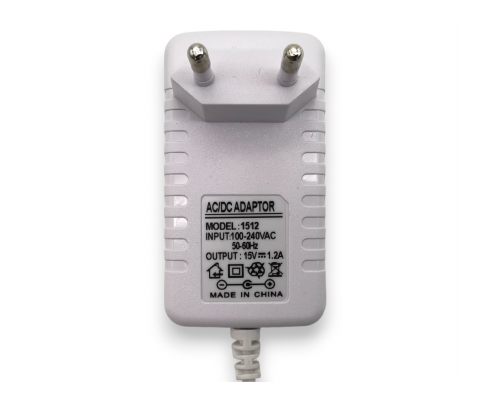 T5487 Адаптер питания AC-DC 15V 1,2A 4.0×1,7mm БЕЛЫЙ