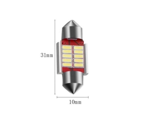 T4519 Автомобильная светодиодная лампа FS C5W 4014 12SMD 31мм 1шт