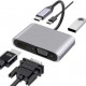 T5292 Адаптер 4 в 1 ХАБ Type-C для ноутбука с выходом USB-C HUB PD+HDTV+VGA+USB