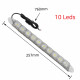 T4513 Дневные ходовые огни гибкие 10 LED 12 В (Белые) 2шт