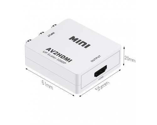 T5047 Адаптер, Конвертер AV (RCA) в HDMI, MINI  AV2HDMI