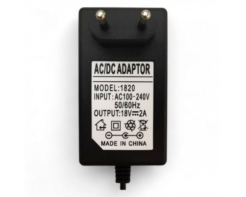 Адаптер питания AC-DC 18V 2A 5.5x2.5мм