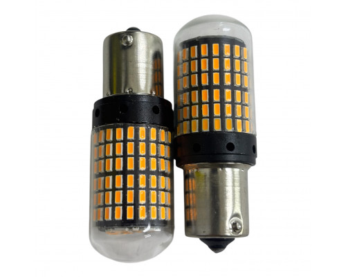 T5563 Авто лампа ОРАНЖЕВЫЙ 1156 Р21W 12-24V 3600LM 2шт