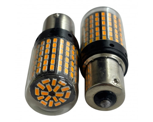 T5563 Авто лампа ОРАНЖЕВЫЙ 1156 Р21W 12-24V 3600LM 2шт