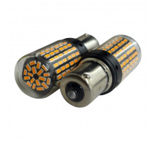 T5563 Авто лампа ОРАНЖЕВЫЙ 1156 Р21W 12-24V 3600LM 2шт